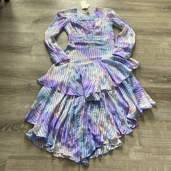 LoveShackFancy | Meridian 100% Silk Dress in Raindrop - Picture 3 of 13